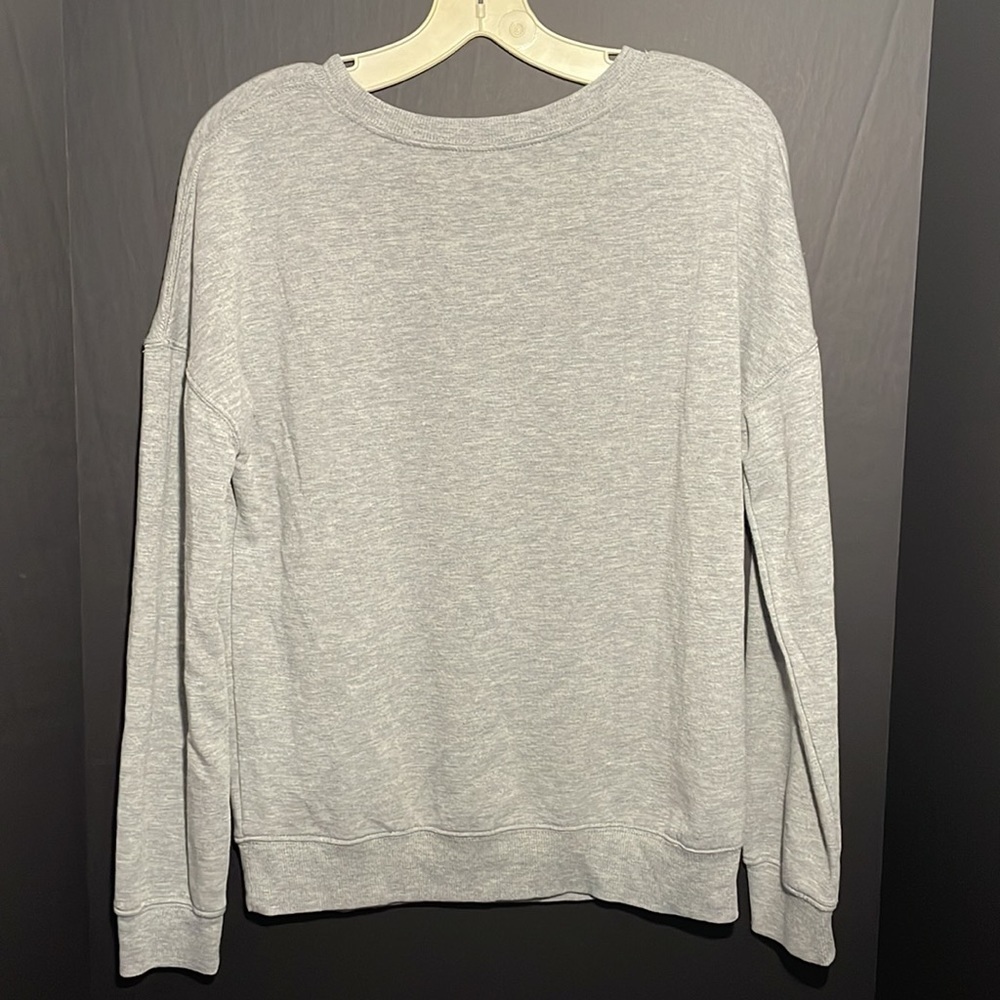 DISNEY Mickey Mouse gray scoop neck sweater in women’s size small - Picture 3 of 5